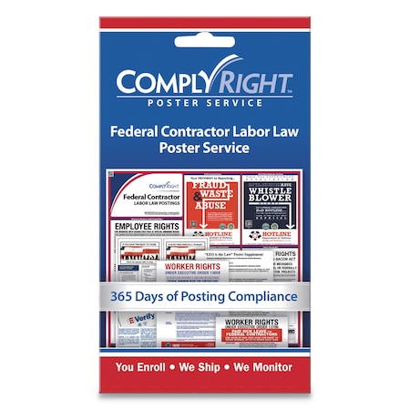 Complyright Labor Law Poster Service, "Federal Contractor Labor Law", 4w x 7h 098435